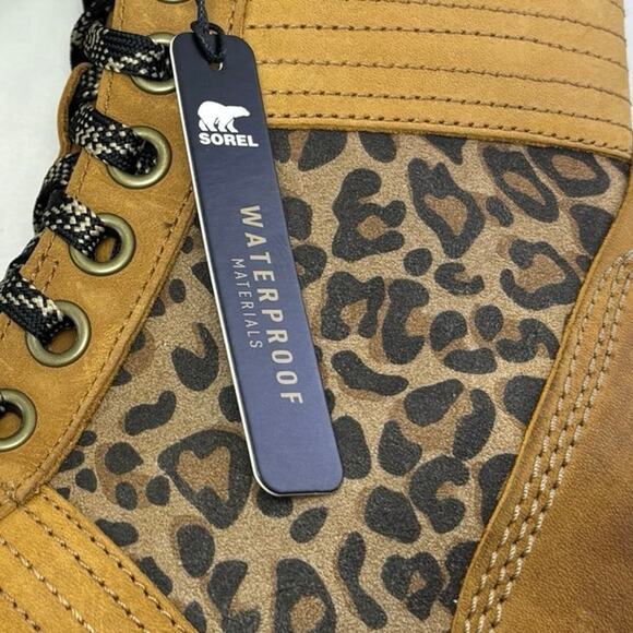 SOREL "Lexie" Brown/Tan/Leopard Waterproof Wedge Boots Womens Size 8 - Picture 12 of 12